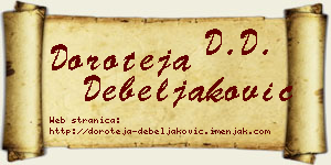 Doroteja Debeljaković vizit kartica